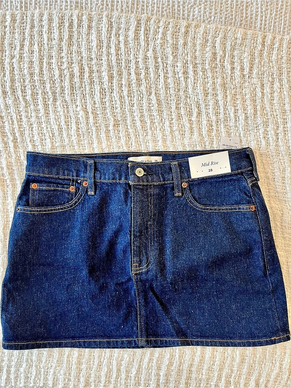 Abercrombie & Fitch Mid Rise Denim Mini Skirt Denim Mini Skirt Blue Size 28 NWT